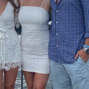 White graduation dress